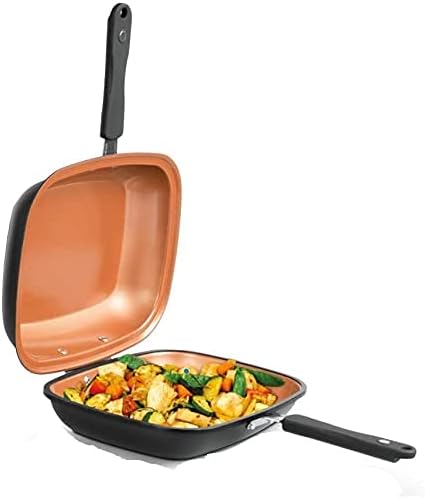 LIVINGTON Black Doubletta | Wendepfanne | Kochen, Braten, Backen, Grillen | ergonomischer Griff | ge