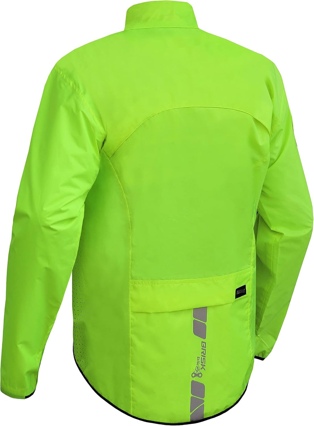 Brisk Bike Fahrrad-Regenjacke für Herren, hohe Sichtbarkeit, Vollärmel-Shell-Fahrradjacke L Grün, L