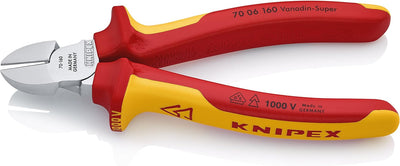 KNIPEX Spitz-Kombizange 1000V-isoliert (145 mm) 08 26 145 & Seitenschneider 1000V-isoliert (160 mm)