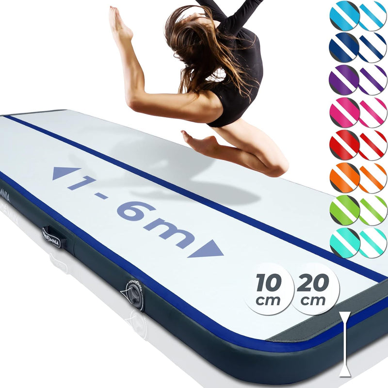 AIR Tracking TRACK Matte - aufblasbar Airtrack Tumbling Matte 10cm - 20cm hoch mit elektrischer Pump