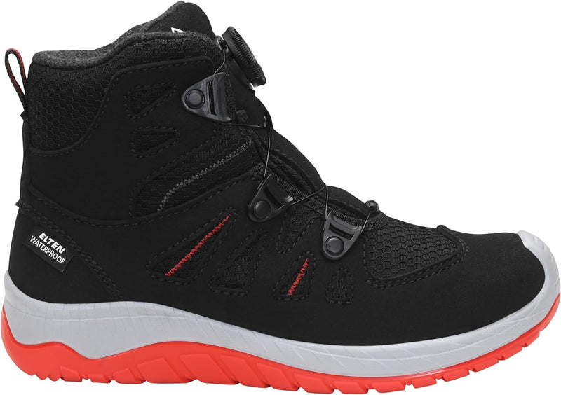 ELTEN Kinderschuhe Outdoor Maddox Kids BOA Black-red Mid Wintermodell für Mädchen und Jungen 30 EU S