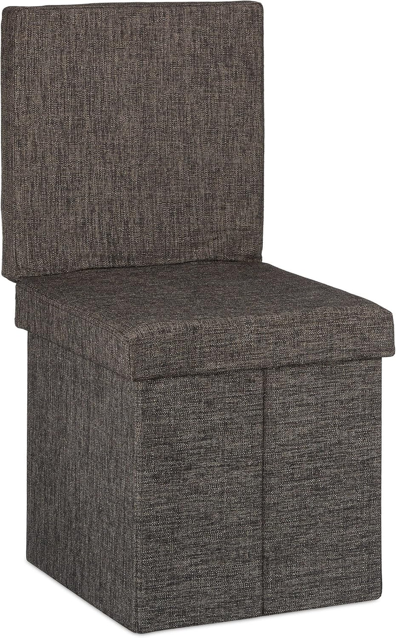 Relaxdays Faltbarer Sitzhocker mit Lehne HBT 73 x 38 x 38 cm stabiler Sitzcube mit praktischer Fussa