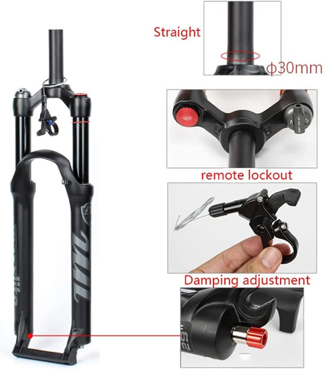 splumzer [EU Stock MTB Gabel 26 27,5 29 Zoll MTB Federgabel Federweg 100mm,1-1/8 Straight Tube/Taper