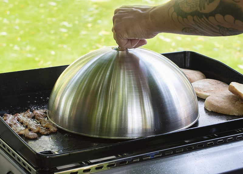 Campingaz Premium Plancha Garhaube, Speiseglocke aus Edelstahl, Grillzubehör Garglocke für Grills un