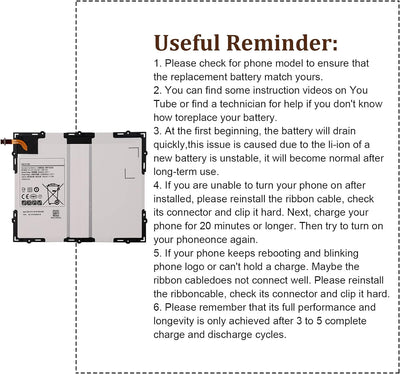 HIGHAKKU Ersatzakku EB-BT585ABA EB-BT585ABE kompatibel mit Samsung Galaxy Tab A 10.1 2016 TD-LTE SM-