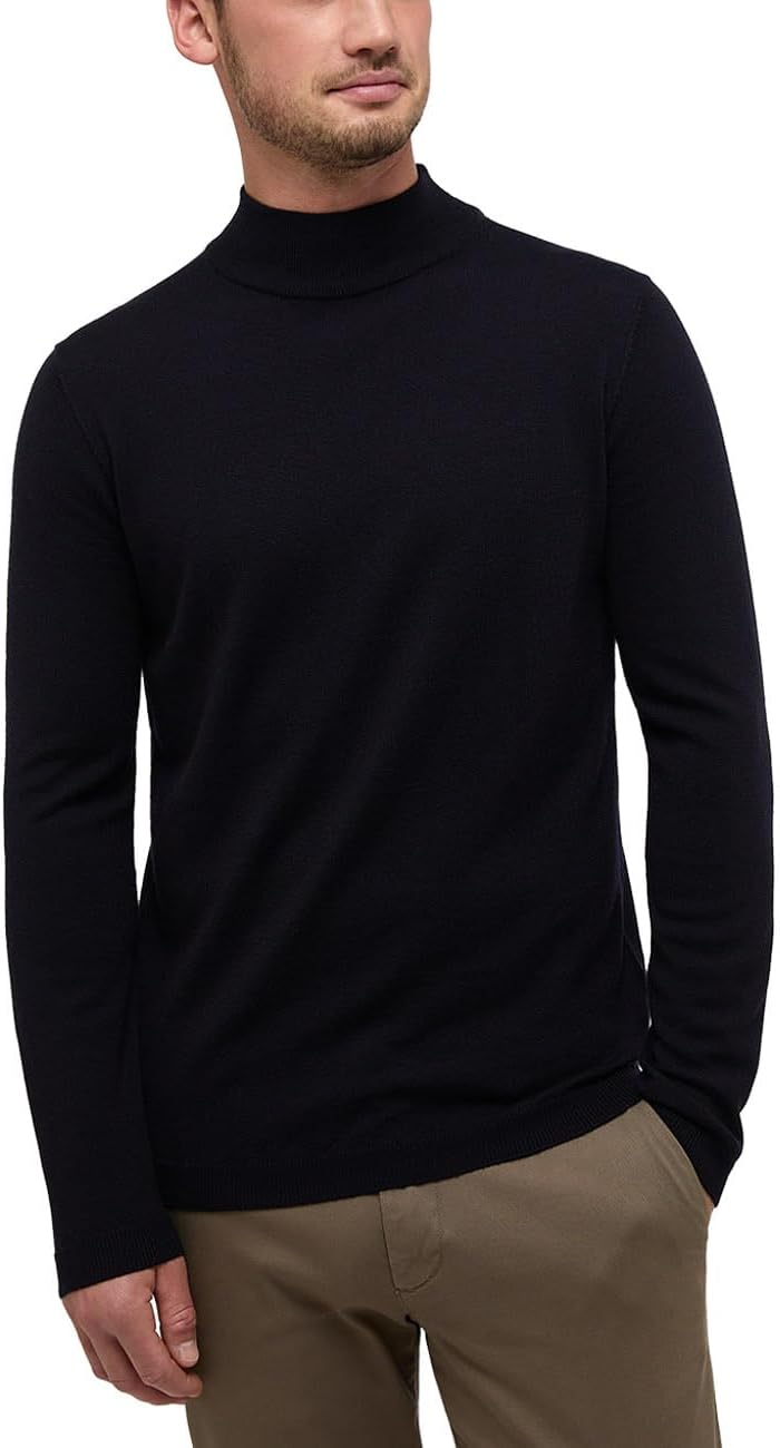 ETERNA Herren unifarbener Herren-Strickpullover XL Navy, XL Navy