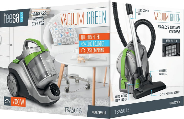 Teesa Beutelloser Staubsauger Vacuum Green