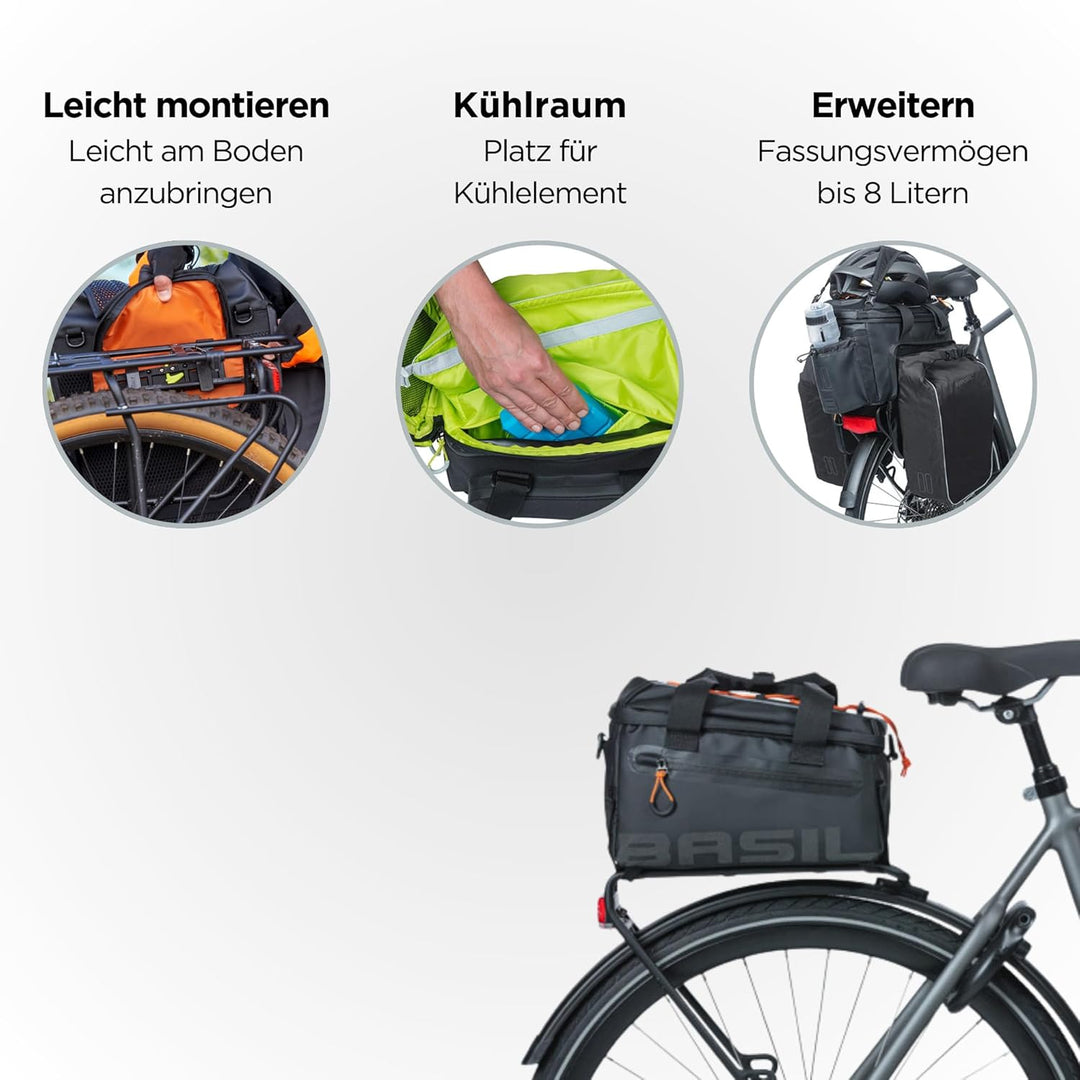 Basil Miles Tarpaulin - wasserdichte Gepäckträgertasche - Isoliertasche Gepäckträgertasche - Schnell
