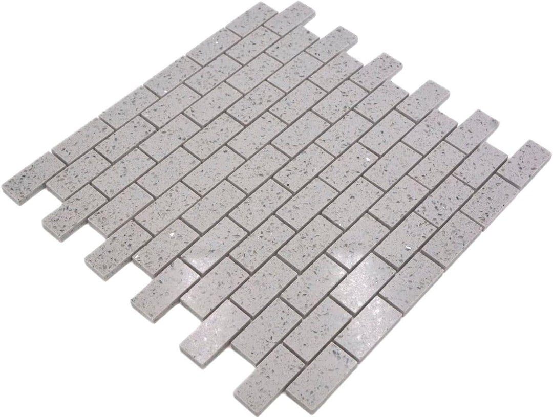 Mosaik Brick Artifical grau Artifical Kunstharzmosaik Fliesenspiegel, Mosaikstein Format: 23x48x8 mm