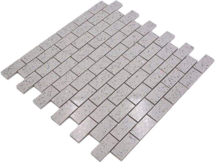 Mosaik Brick Artifical grau Artifical Kunstharzmosaik Fliesenspiegel, Mosaikstein Format: 23x48x8 mm