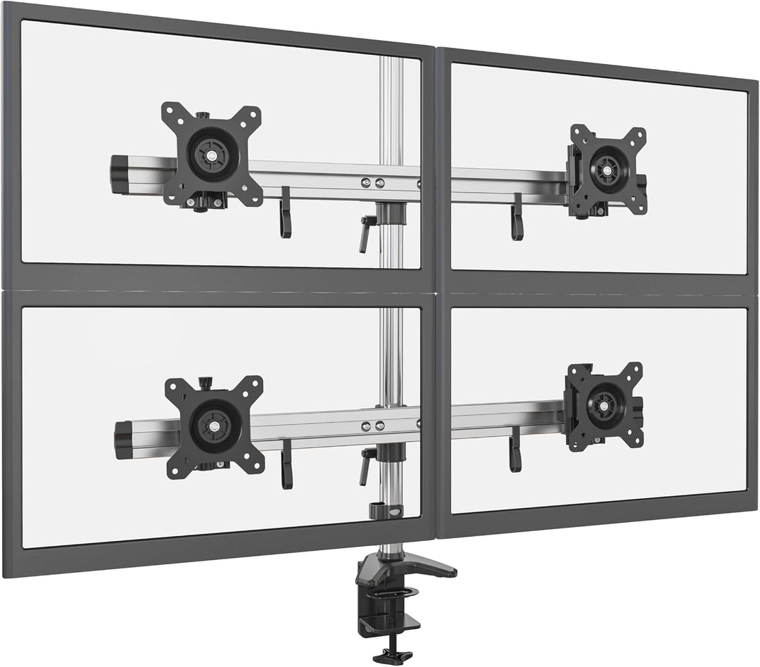 HFTEK 4-Fach-Monitorarm - Tischhalterung für 4 Bildschirme von 15 – 27 Zoll mit VESA 75/100 (MP240C-