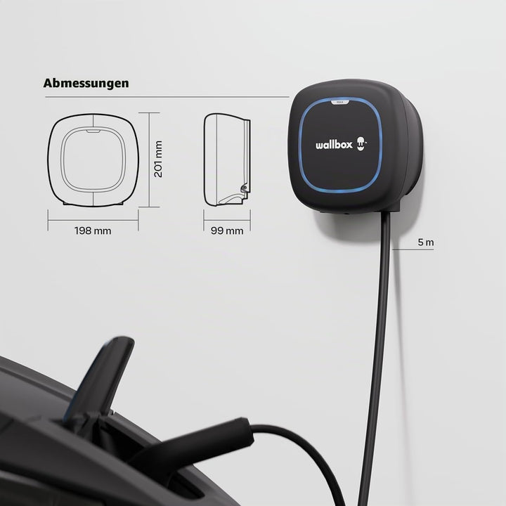 Wallbox Pulsar Max, Ladegerät für Elektrofahrzeuge (22 kW, Type 2, Wi-Fi, Bluetooth, OCPP, Innen/Aus