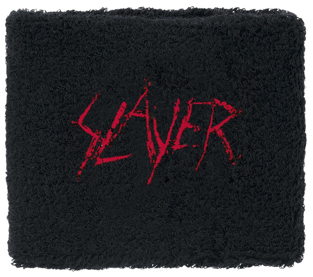 Slayer Logo - Wristband Unisex Schweissband schwarz Band-Merch, Bands, Schwarz