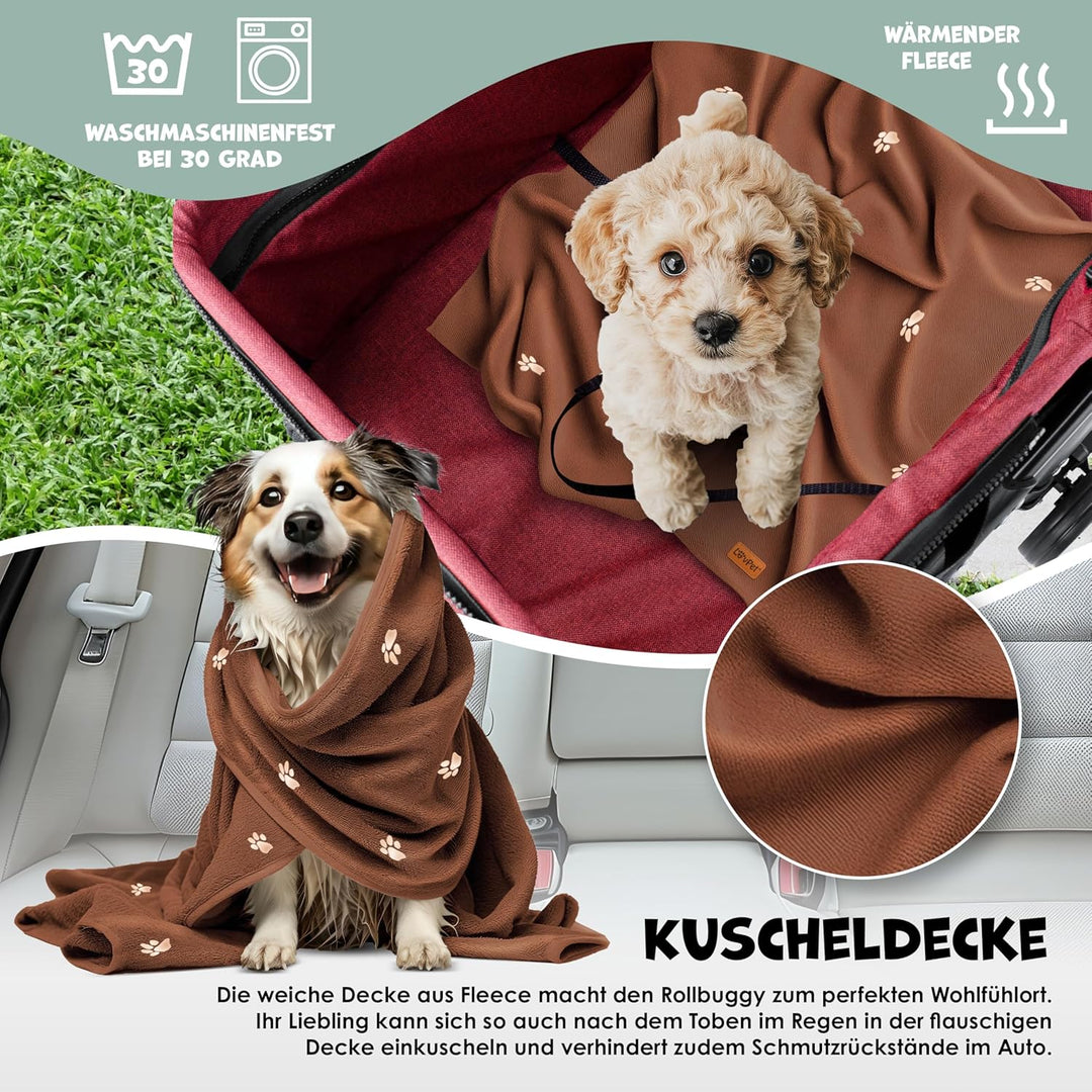 LOVPET® Hundewagen 2in1 Hundebuggy Hundebox Transporttasche Faltbar klappbar bis 20kg Haustiere Bugg