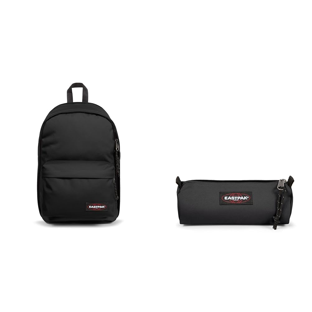 Eastpak BACK TO WORK Rucksack, 27 cm, 27 L Schwarz 43 cm, 27 L Bundle mit Federmäppchen, 21 cm, Schw