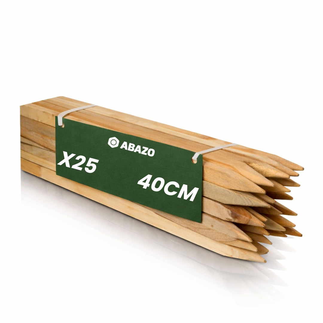 ABAZO, Buchenholz Holzstäbe, Holzpfosten - Pflanzenstütze Ideal für Zaunpfosten, Gartenarbeiten &amp; DI