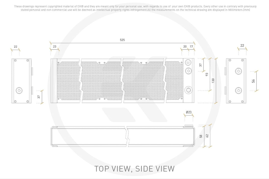 EK WATER BLOCKS EK-Quantum Surface X480M - schwarz