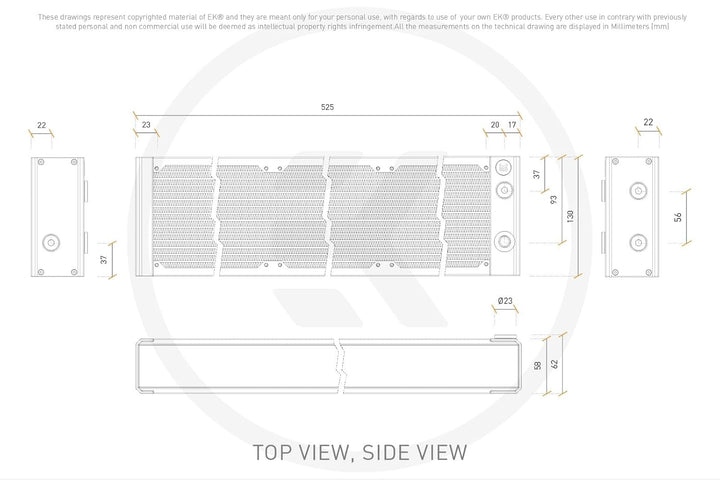 EK WATER BLOCKS EK-Quantum Surface X480M - schwarz