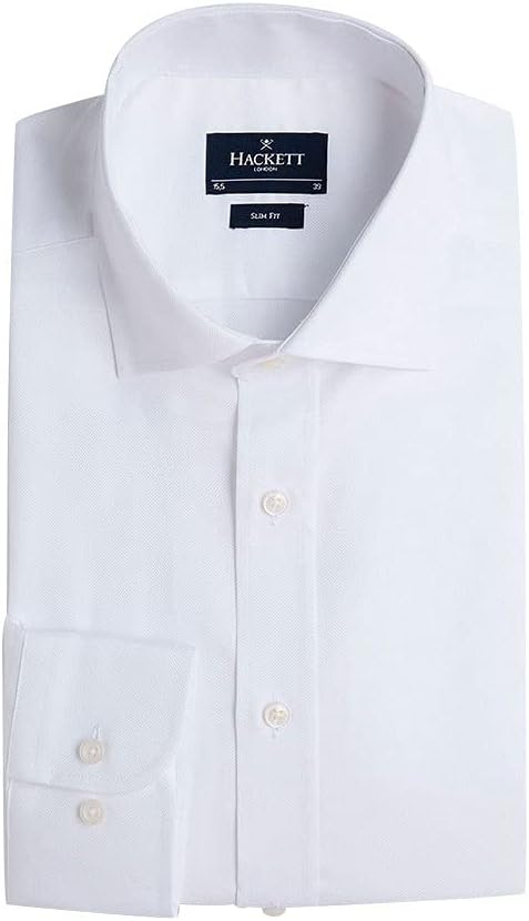 Hackett London Herren Royal Ox Bc Shirt 56 White (White), 56 White (White)