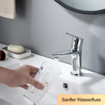 BELZ Wasserhahn Bad, Waschtischarmatur mit Ablaufgarnitur, Waschbecken Armaturen, Armatur Badezimmer