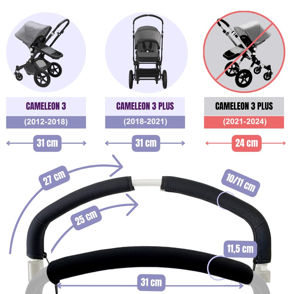 PROTEC TIF | Schützende Überzüge aus Neopren Set kompatibel mit Bugaboo Cameleon 3 und | Cameleon 3