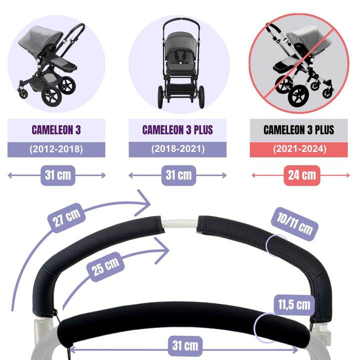 PROTEC TIF | Schützende Überzüge aus Neopren Set kompatibel mit Bugaboo Cameleon 3 und | Cameleon 3