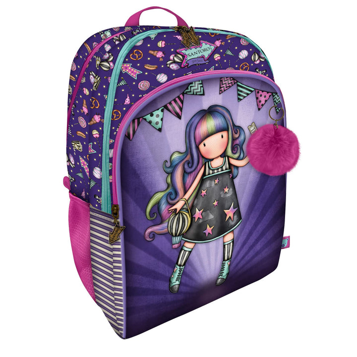 Santoro Unisex Kinder 1130GJ04 Gorjuss Rucksack Fairground Up and Away, 34,5 x 43,5 x 22 cm, violett