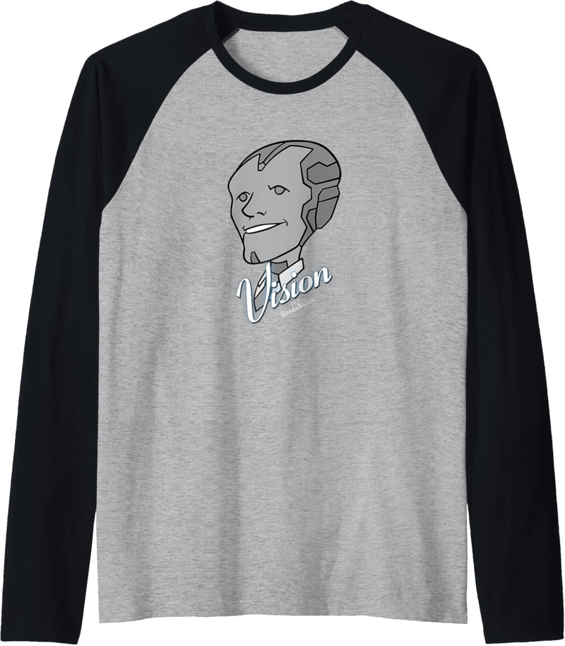 Marvel WandaVision Vision Retro Big Face Raglan