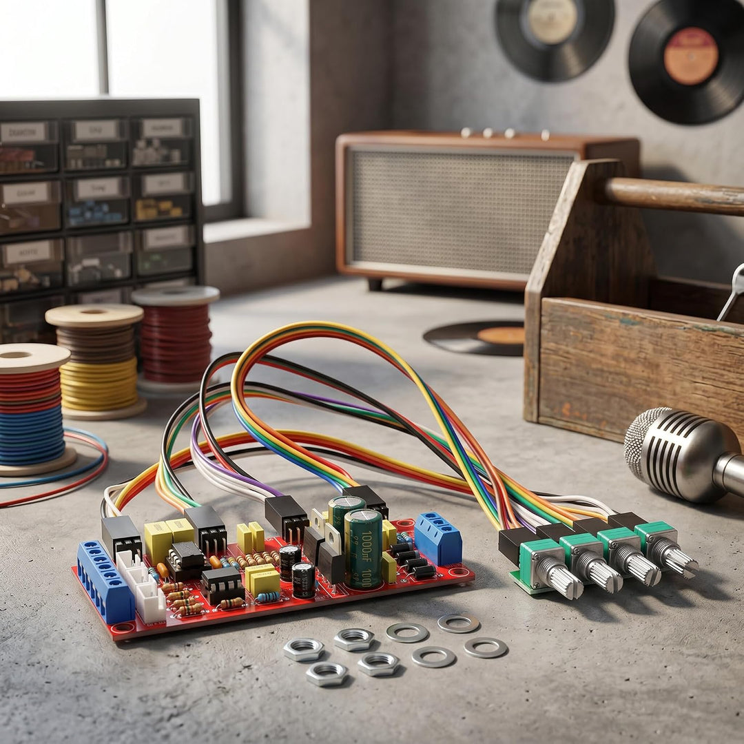 NE5532 Vorverstärkerplatine, Zwei 5532-Chips, M3-Montageplatine, Lautstärkeregelungsplatine, Leistun