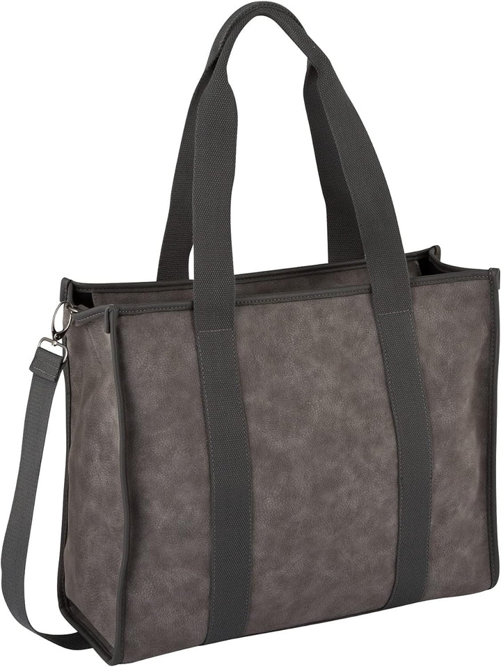 Denim TOM TAILOR LETICIA Damen Shopper L, 42x14.5x34.5 Dark Grey, Dark Grey