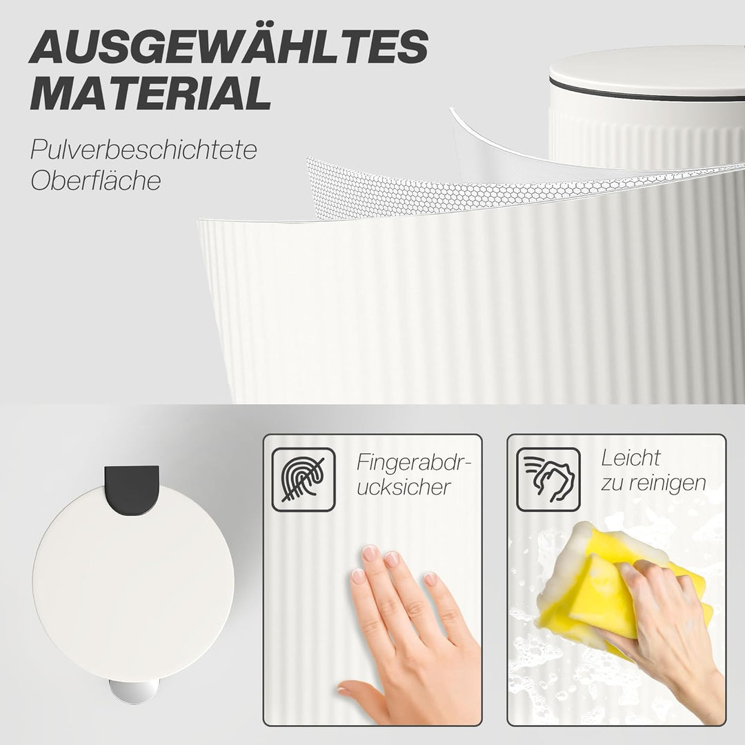 HOMCOM Mülleimer 30 L Treteimer mit Softclose-Deckel und Pedal, Abfallsammler mit abnehmbarem Innene