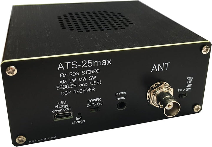 Upgraded ATS-25Max v5.2b All Full Bands SI4732 Receiver Portable 2.4 inch FM AM LSB USB LW SSB Short