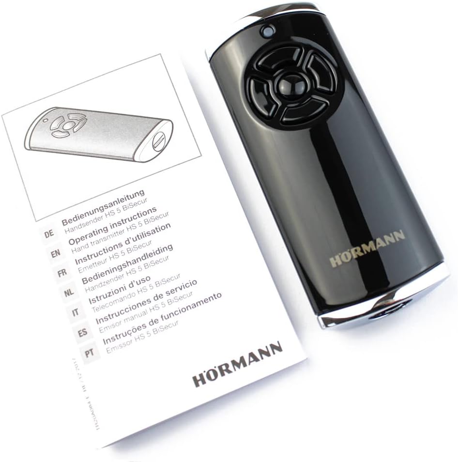 Hörmann 436752 Handsender HS5 868-BS schwarz SW-Europa Single, Single