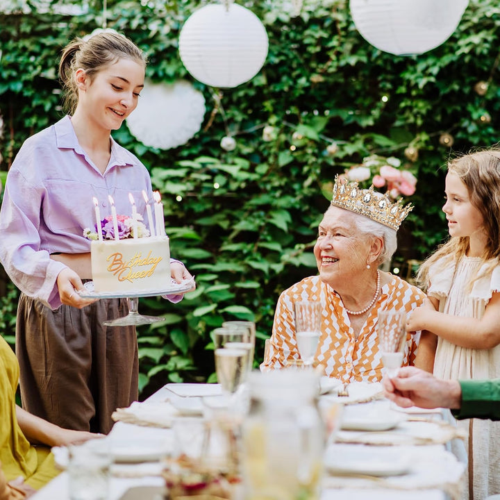 Geburtstag Krone für Damen Mädchen Queen Prinzessin Krone Königin Tiara Kristall Krone für Torte mit