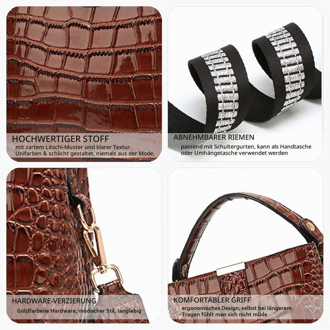 BUKESIYI Damen Tasche Umhängetasche Handtasche Frauen Klein Schultertasche Weekender Lack PU Leder C