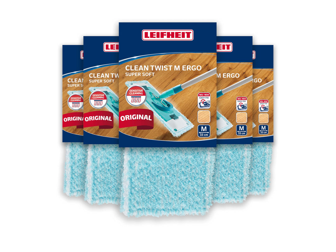 Leifheit Original Wischbezug CLEAN TWIST M Ergo/Power Clean super soft, Bodenwischer Ersatzbezug mit