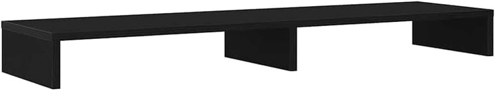vidaXL Monitorständer Schwarz Eichen-Optik 100x27x10 cm Holzwerkstoff, Monitorerhöhung, Schreibtisch