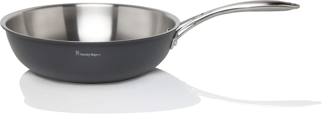 Stanley Rogers Wokpfanne Ø28 cm BI-PLY PROFESSIONAL, hochwertiger und innovativer Wok aus Edelstahl,
