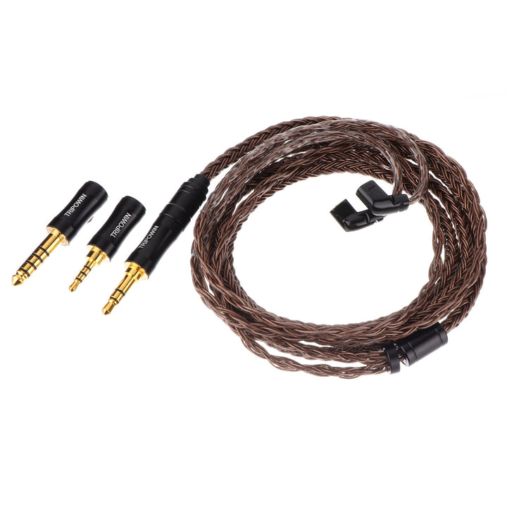 LINSOUL Tripowin Amber 32AWG OFC Oxygen Free Cable HiFi IEM Kabel mit austauschbarem 2.5mm/3.5mm/4.4