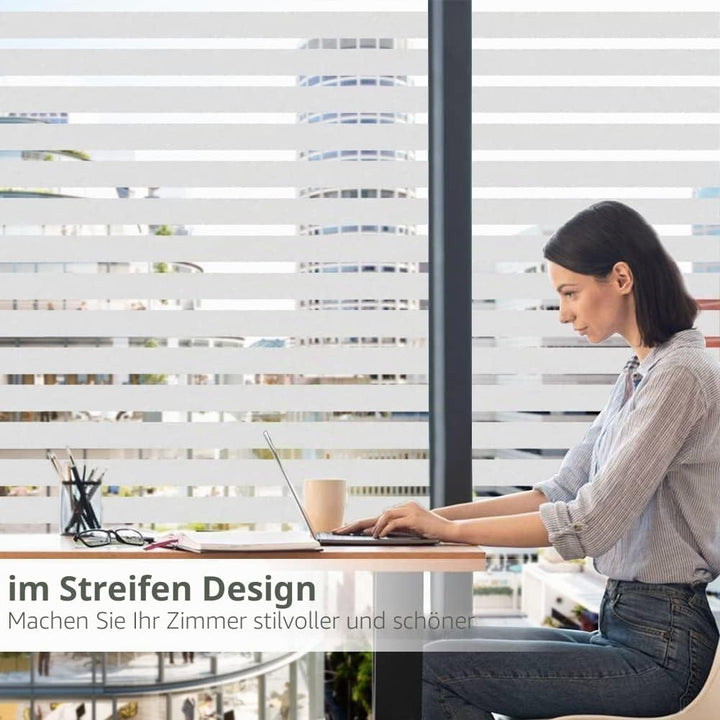 Qualsen Statische Folie, selbstklebend, für Büro, Haus, Küche (60 x 200 cm, breite Streifen) 60 x 20