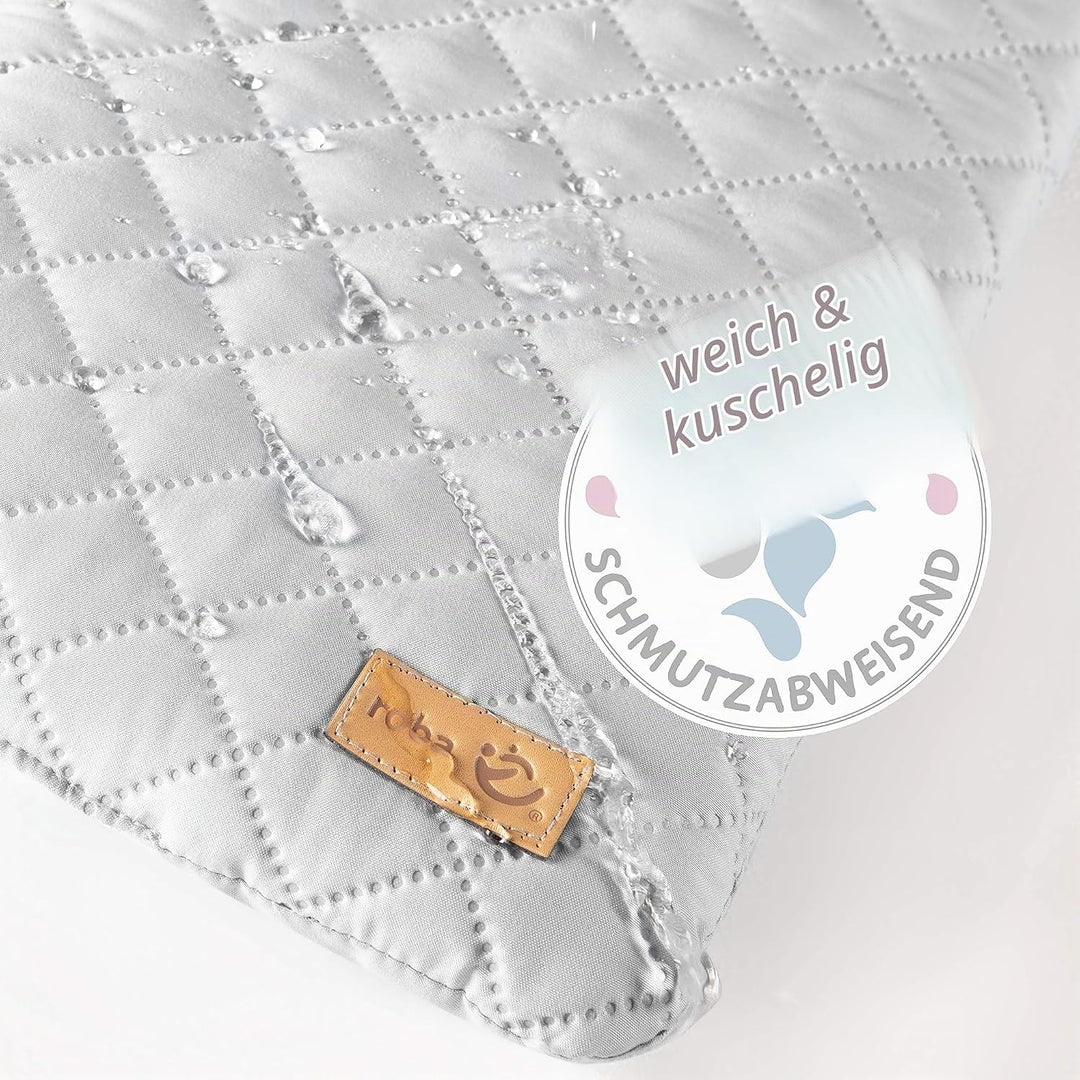 roba Wandwickeltisch + Wickelauflage roba Style grau - Wickeltisch klappbar &amp; platzsparend zur einfa