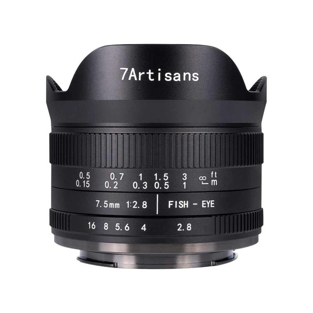 7Artisans 7,5 mm F2,8 II APS-C Fisheye -Objektiv mit 190° Blickwinkel für Fujifilm Fuji X-F X-A1, X-