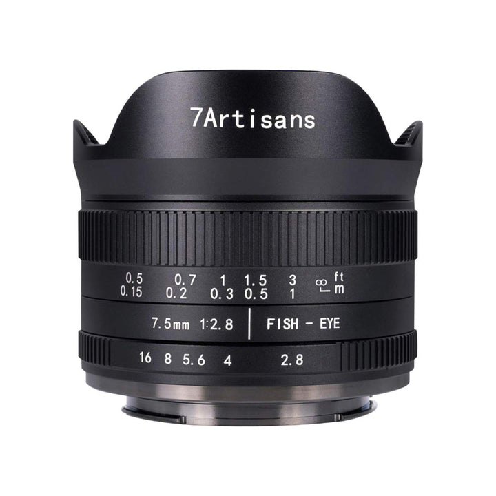 7Artisans 7,5 mm F2,8 II APS-C Fisheye -Objektiv mit 190° Blickwinkel für Fujifilm Fuji X-F X-A1, X-