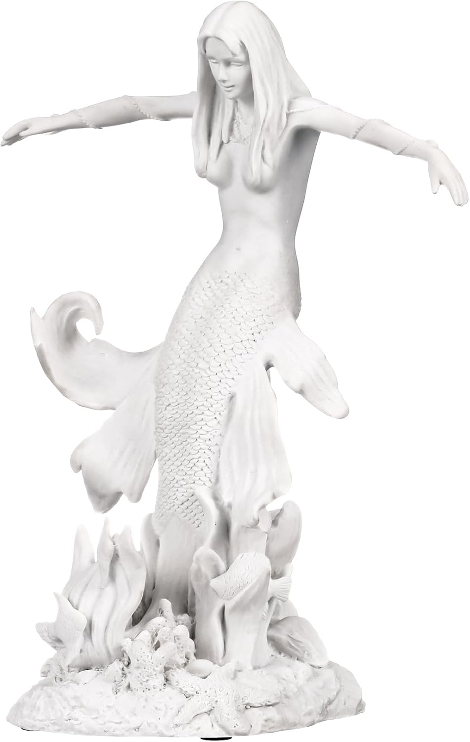 Design Toscano Königin des Ozeans, die Meerjungfrau: Marmor-Kunstharz Statue