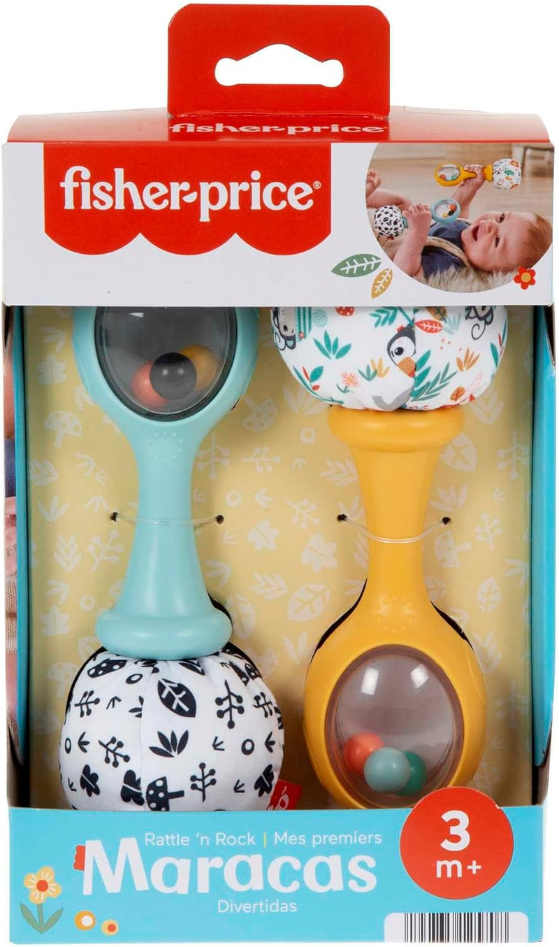 Fisher-Price Babys Rumba-Rasseln, Rasseln für Babys sensorische Spielzeuge für Neugeborene Babys ab