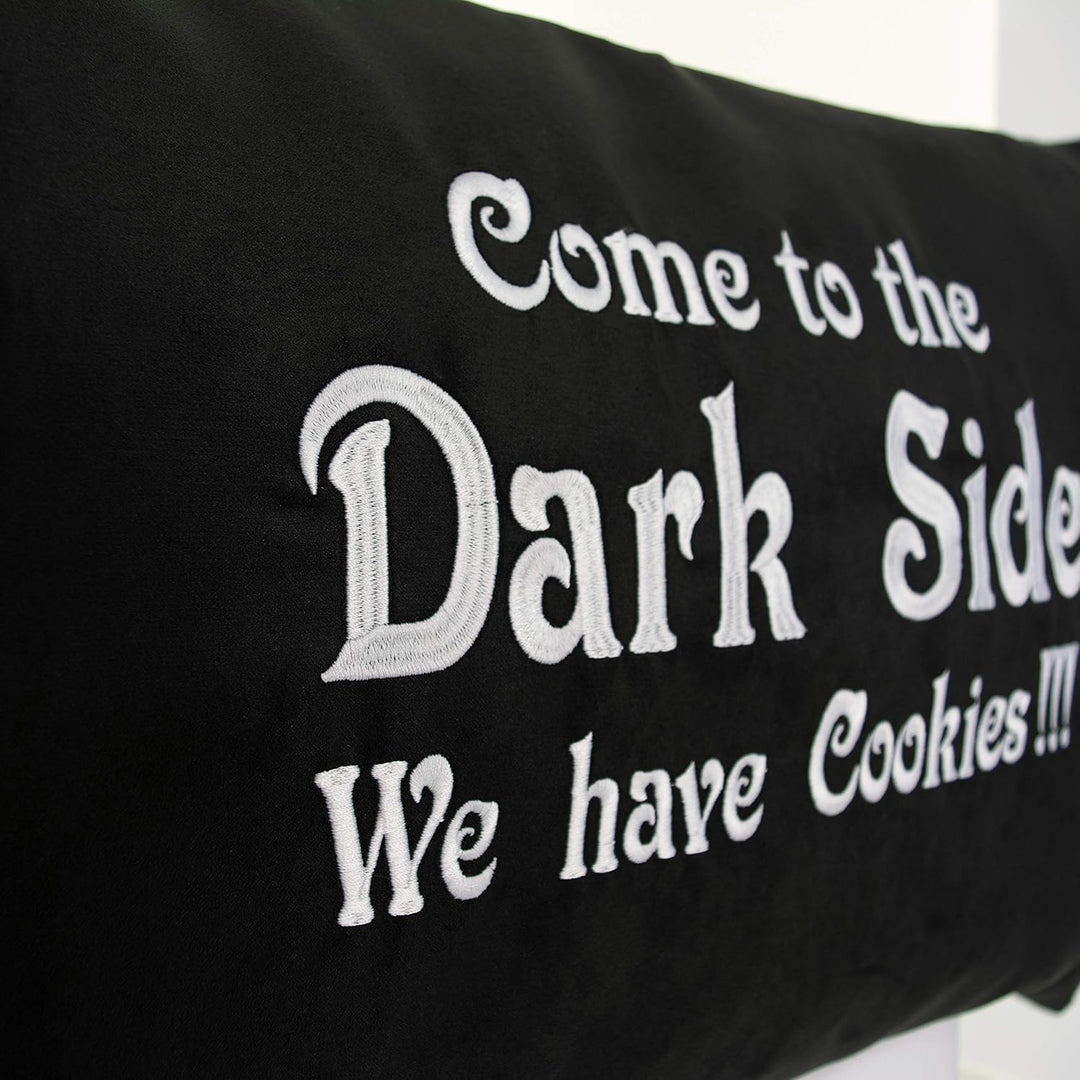 EXPRESS-STICKEREI Lustiges Kissen mit Füllung Come to The Dark Side, we Have Cookies Schlafzimmer De