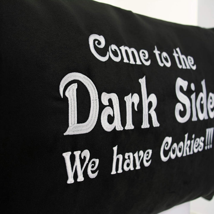 EXPRESS-STICKEREI Lustiges Kissen mit Füllung Come to The Dark Side, we Have Cookies Schlafzimmer De
