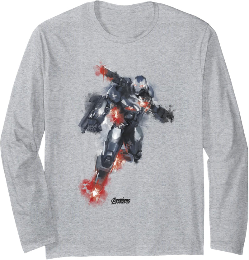 Marvel Avengers: Endgame War Machine Spray Paint Portrait Langarmshirt