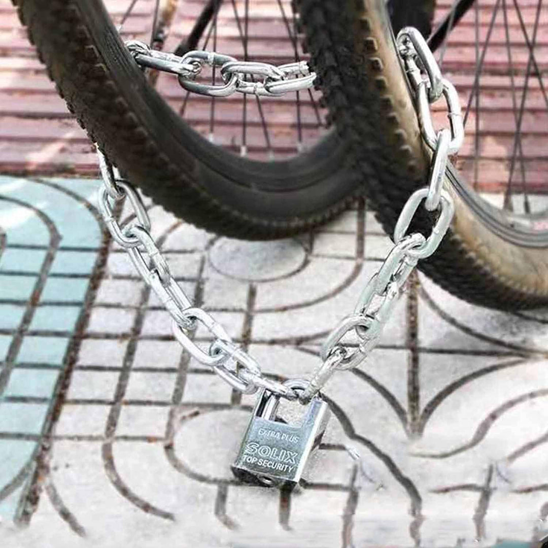 CHSEROK 80 cm Diebstahlschutz Kettenschloss, 304 Edelstahl Motorradschloss Scooter Schloss, Fahrrads