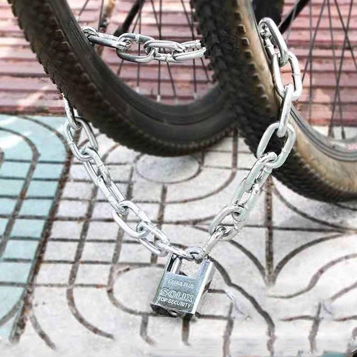 CHSEROK 80 cm Diebstahlschutz Kettenschloss, 304 Edelstahl Motorradschloss Scooter Schloss, Fahrrads
